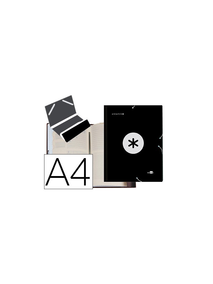 Carpeta antartik clasificadora a4 12 departamentos gomas carton forrado color negro Carpeta antartik clasificadora a4 12 departamentos gomas carton forrado color negro
