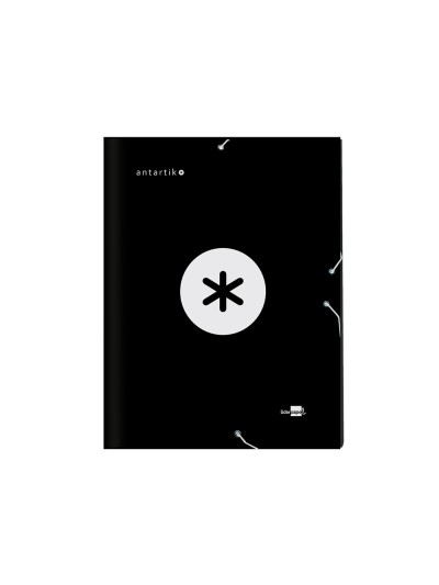 Carpeta antartik clasificadora a4 12 departamentos gomas carton forrado color negro