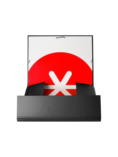 Carpeta antartik gomas a4 3 solapas carton forrado color negro