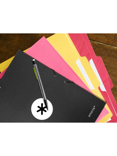 Carpeta antartik gomas a4 3 solapas carton forrado color negro