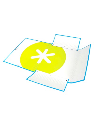 Carpeta antartik gomas a4 3 solapas carton forrado color azul