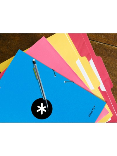 Carpeta antartik gomas a4 3 solapas carton forrado color azul