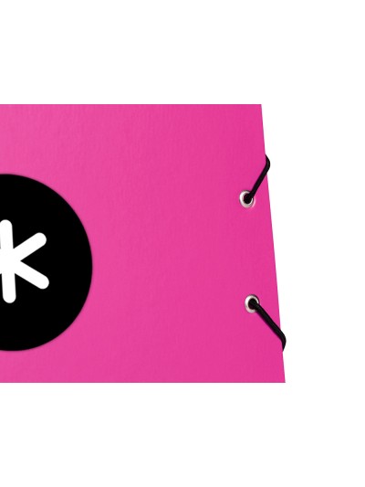 Carpeta antartik gomas a4 3 solapas carton forrado color rosa