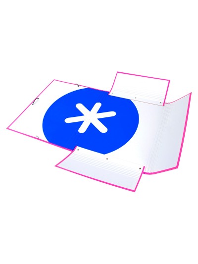 Carpeta antartik gomas a4 3 solapas carton forrado color rosa