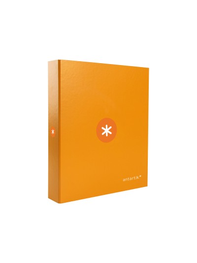 Carpeta 4 anillas 40 mm mixtas antartik a4 forrada color mostaza