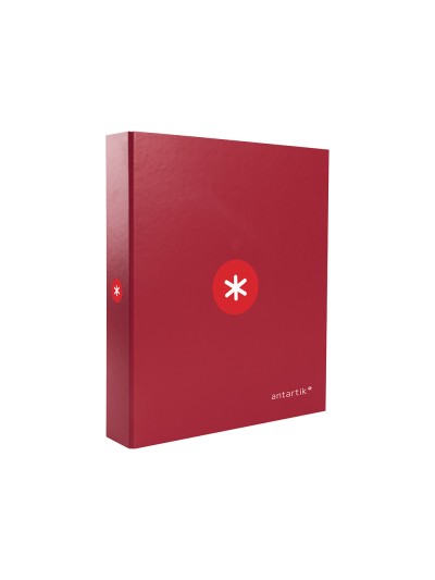 Carpeta 4 anillas 40 mm mixtas antartik a4 forrada color frambuesa