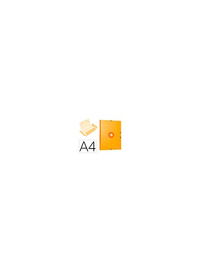 Carpeta antartik gomas a4 3 solapas carton forrado color mostaza