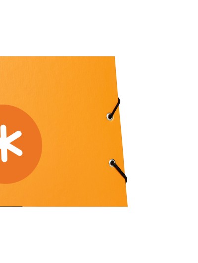 Carpeta antartik gomas a4 3 solapas carton forrado color mostaza