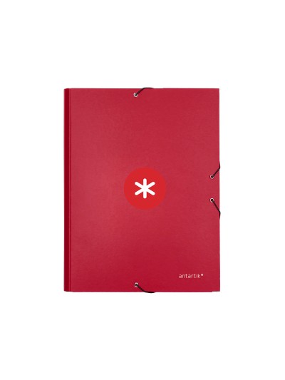 Carpeta antartik gomas a4 3 solapas carton forrado color frambuesa