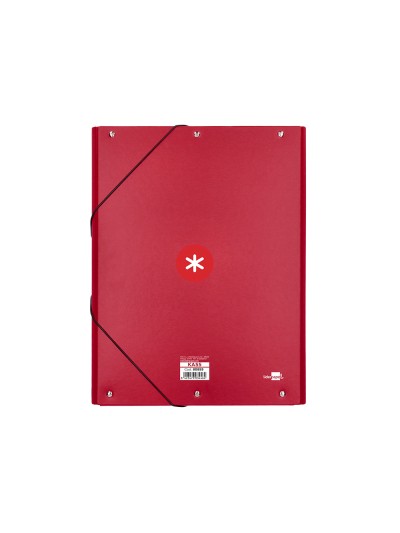 Carpeta antartik gomas a4 3 solapas carton forrado color frambuesa