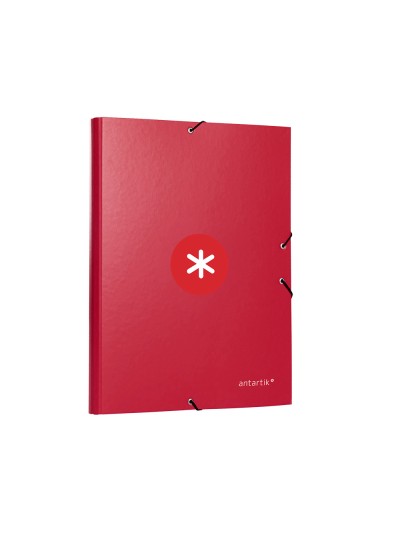 Carpeta antartik gomas a4 3 solapas carton forrado color frambuesa