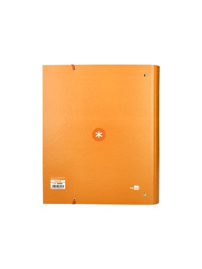 Carpeta con recambio antartik a4 cuadro 5mm forrada 4 anillas 40mm redondas con solapa color mostaza