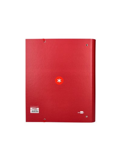 Carpeta con recambio antartik a4 cuadro 5mm forrada 4 anillas 40mm redondas con solapa color frambuesa