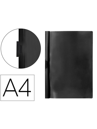 Carpeta beautone dossier pinza lateral 35365 polipropildin a4 negra 25 h. pinza desli-pack de 10 retractilado