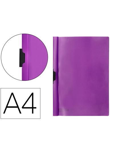 Carpeta beautone dossier pinza lateral 45306 polipropildin a4 violeta 25 h. pinza des-pack de 10 retractilado
