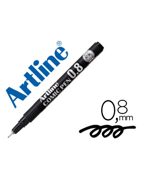 Rotulador artline calibrado micrometrico negro comic pen ek-288 punta poliacetal 0,8 mm resistente al agua