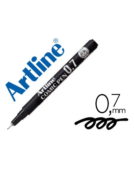 Rotulador artline calibrado micrometrico negro comic pen ek-287 punta poliacetal 0,7 mm resistente al agua