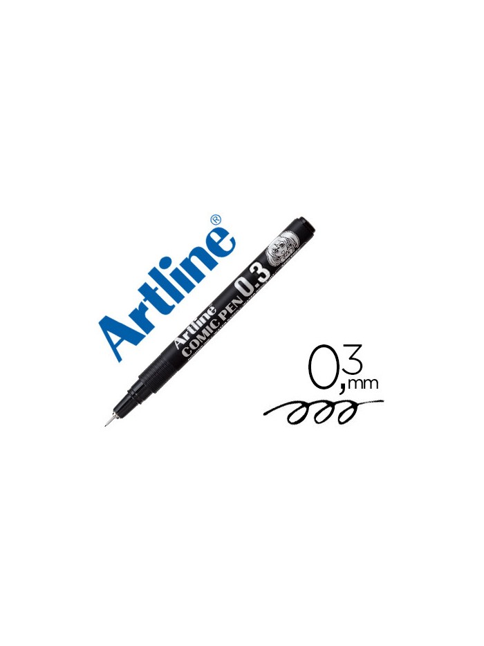 Rotulador artline calibrado micrometrico negro comic pen ek-283 punta poliacetal 0,3 mm resistente al agua Rotulador artline calibrado micrometrico negro comic pen ek-283 punta poliacetal 0,3 mm resistente al agua