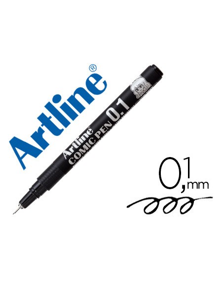 Rotulador artline calibrado micrometrico negro comic pen ek-281 punta poliacetal 0,1 mm resistente al agua