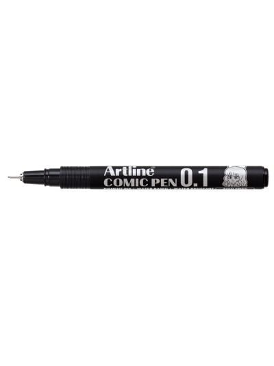 Rotulador artline calibrado micrometrico negro comic pen ek-281 punta poliacetal 0,1 mm resistente al agua