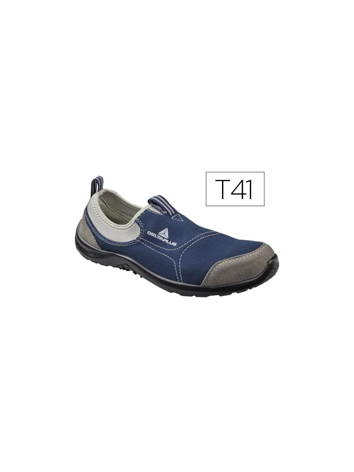 Zapatos de seguridad deltaplus de poliester y algodon con plantilla y puntera - color azul marino talla 41 Zapatos de seguridad deltaplus de poliester y algodon con plantilla y puntera - color azul marino talla 41