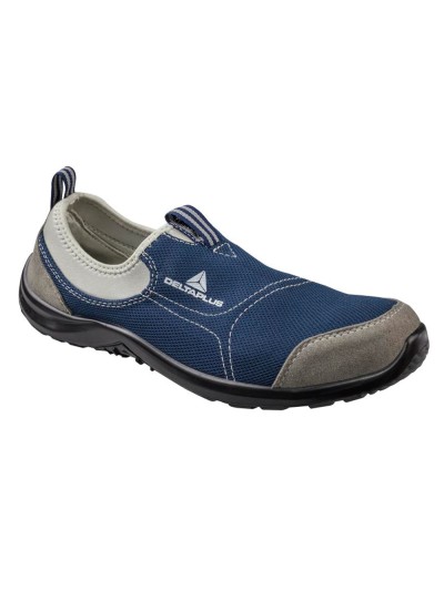 Zapatos de seguridad deltaplus de poliester y algodon con plantilla y puntera - color azul marino talla 41