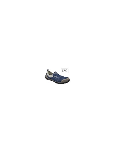 Zapatos de seguridad deltaplus de poliester y algodon con plantilla y puntera - color azul marino talla 39