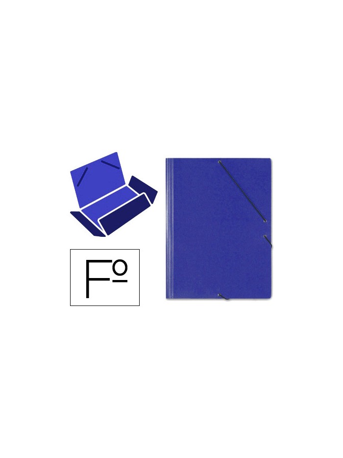 Carpeta gomas solapas carton saro tamaño folio azul Carpeta gomas solapas carton saro tamaño folio azul