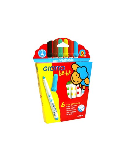 Rotulador giotto super bebe caja de 6 colores surtidos