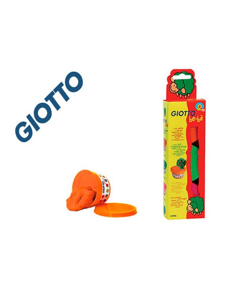 Pasta para modelar giotto bebe pack 3 colores surtidos dermatologicamente testada
