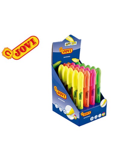 Marcador de cera gel jovi fluorescente expositor de 20 unidades colores surtidos