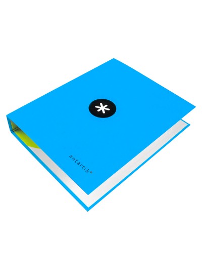 Carpeta 4 anillas 40 mm mixtas antartik a4 forrada color azul