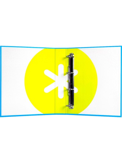 Carpeta 4 anillas 40 mm mixtas antartik a4 forrada color azul