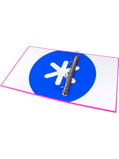 Carpeta 4 anillas 40 mm mixtas antartik a4 forrada color rosa