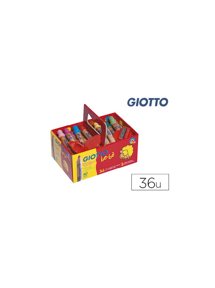 Lapices de colores giotto bebe super schoolpack de 36 unidades + 3 sacapuntas Lapices de colores giotto bebe super schoolpack de 36 unidades + 3 sacapuntas