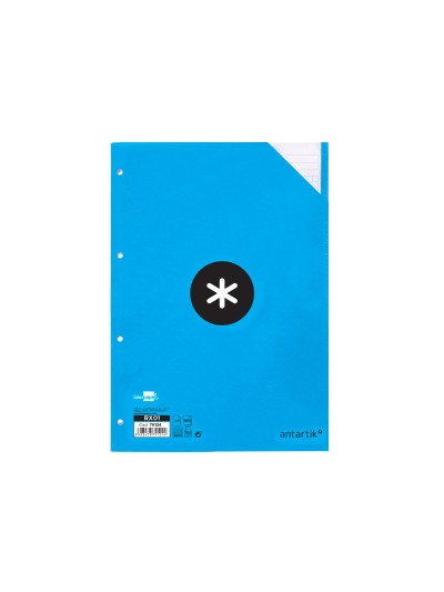 Recambio a4 antartik 100 hojas 90g/m2 cuadro 5 mm 4 taladros bandas de 5 colores