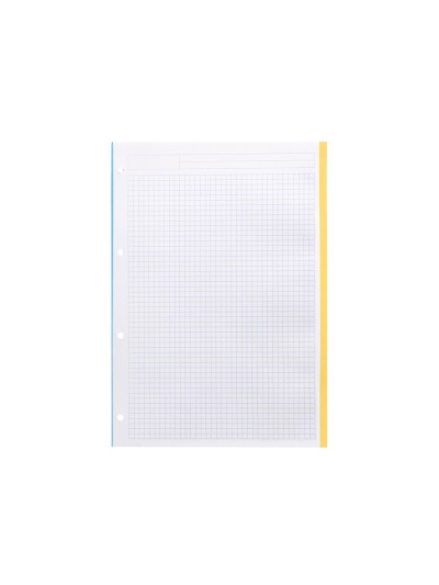 Recambio a4 antartik 100 hojas 90g/m2 cuadro 5 mm 4 taladros bandas de 5 colores