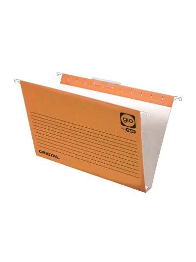 Carpeta colgante gio folio visor superior corto cristal kraft bicolor eco lomo 30 mm