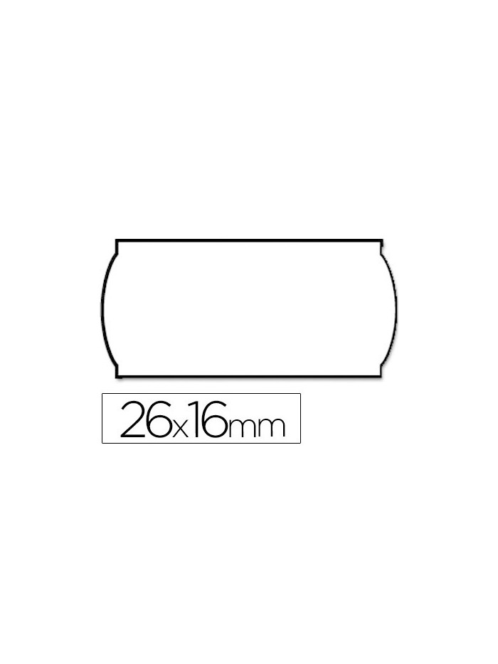 Etiquetas meto onduladas 26x16 mm blanca adh.2 rollo de 1200 etiquetas Etiquetas meto onduladas 26x16 mm blanca adh.2 rollo de 1200 etiquetas