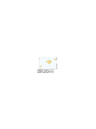 Mapa mudo color din a4 islas baleares politico