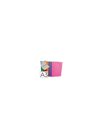 Carpeta planos clairefontaine din a3 con gomas carton gofrado colores surtidos