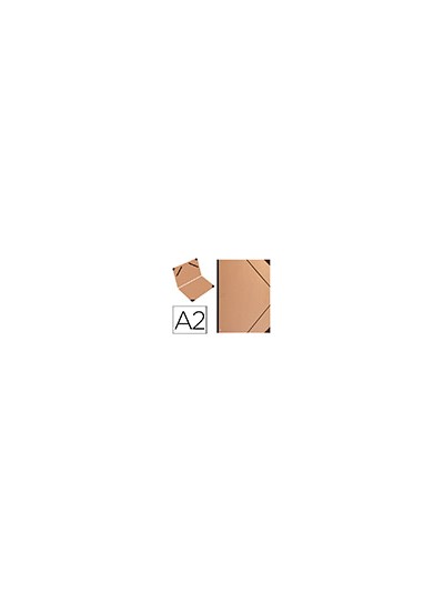 Carpeta planos clairefontaine din a2 con gomas kraft marron verjurado