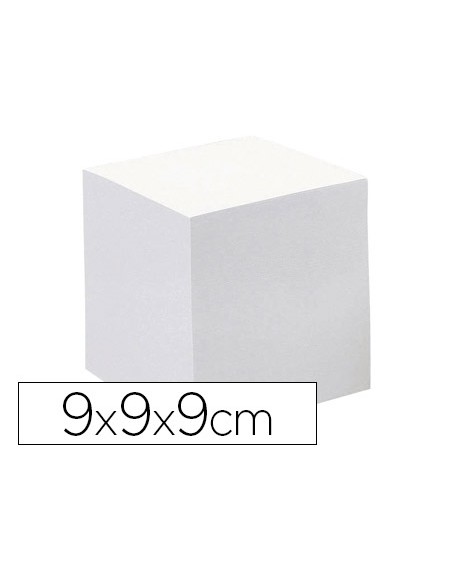 Taco papel quo vadis encolado blanco 680 hojas 100% reciclado 90x90x90 mm 90 gr