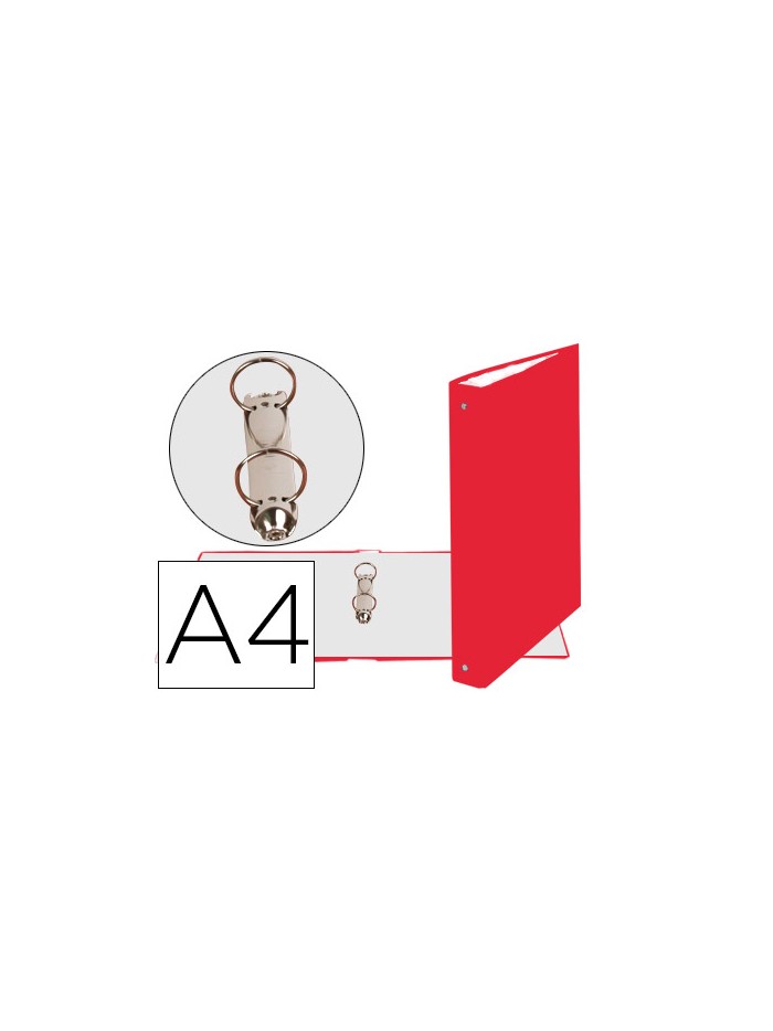 Carpeta de 2 anillas 30mm redondas exacompta din a4 carton forrado rojo Carpeta de 2 anillas 30mm redondas exacompta din a4 carton forrado rojo