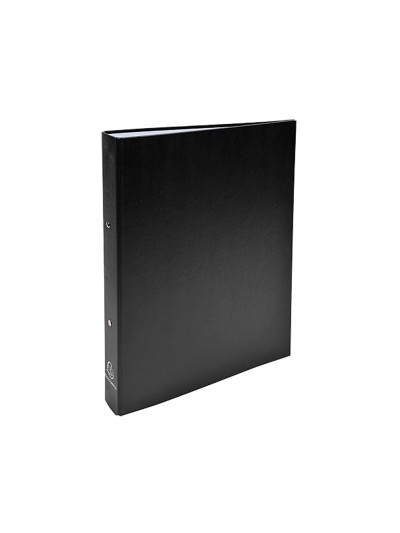 Carpeta de 2 anillas 30mm redondas exacompta din a4 carton forrado negro