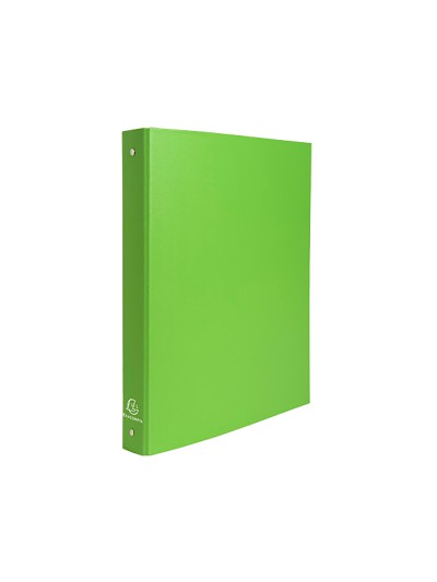 Carpeta de 4 anillas 30mm redondas exacompta din a4 carton forrado verde anis