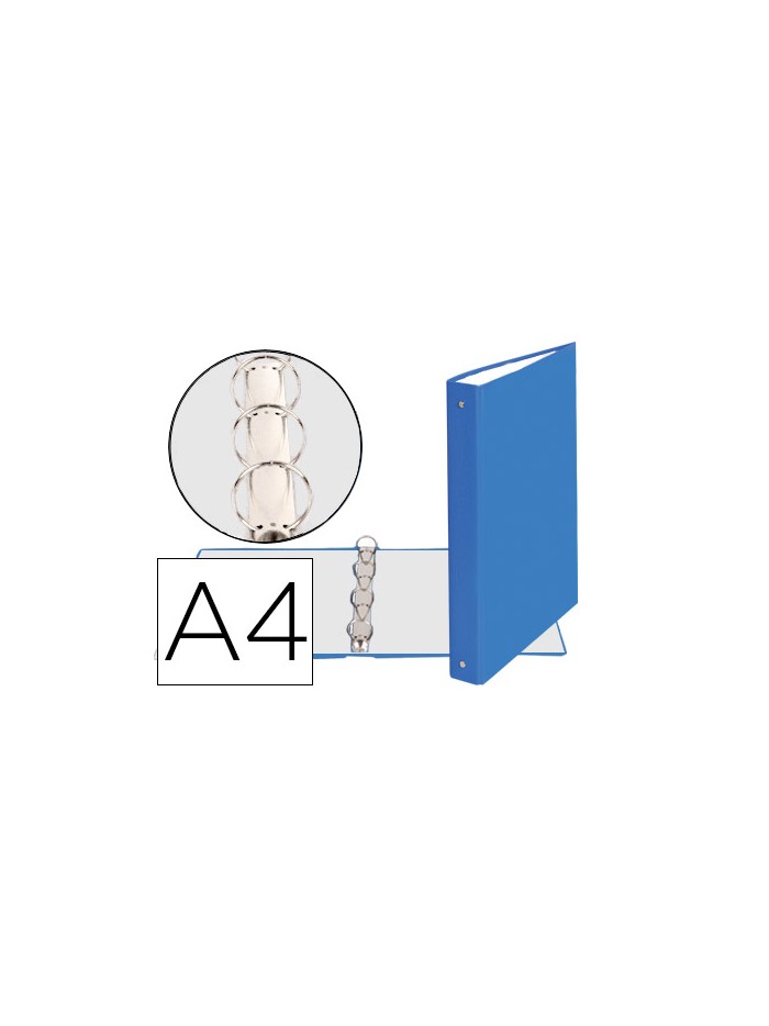 Carpeta de 4 anillas 30mm redondas exacompta din a4 carton forrado azul claro Carpeta de 4 anillas 30mm redondas exacompta din a4 carton forrado azul claro