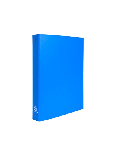Carpeta de 4 anillas 30mm redondas exacompta din a4 carton forrado azul claro