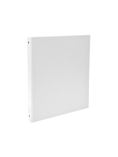 Carpeta de 4 anillas 30mm redondas exacompta din a4 carton forrado blanco