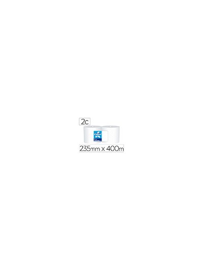 Papel secamanos industrial amoos 2 capas 235 mm x 400 mt paquete de 2 rollos